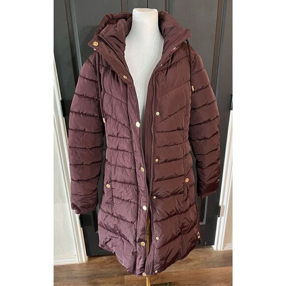 Tommy Hilfiger Women's Zip-up Long Puffer Coat - Picture 2 of 6